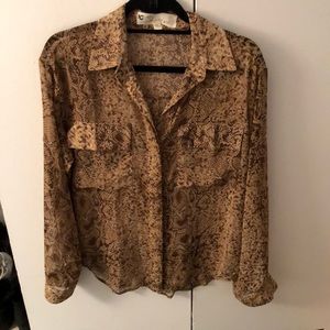 Long sleeve HAVANA leopard blouse